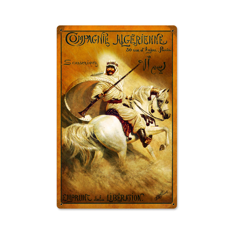 Desert Algerienne, Home and Garden, Vintage Metal Sign, 12 X 18 Inches