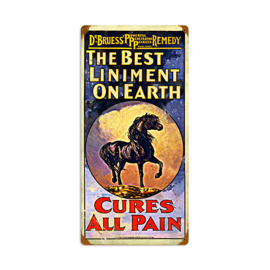 Best Liniment, Home and Garden, Vintage Metal Sign, 12 X 24 Inches