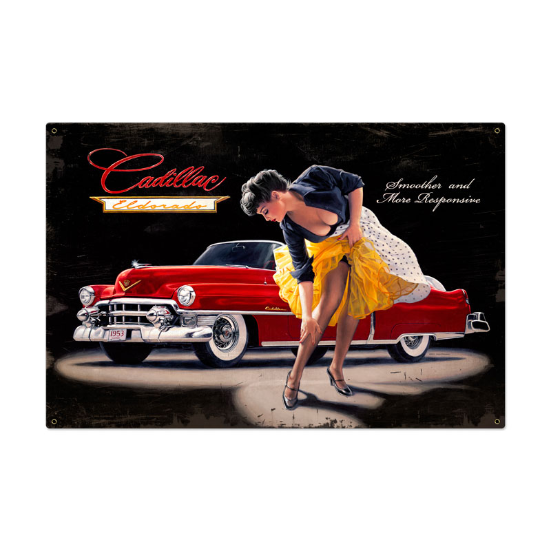 Smooth and Sensual, Pinup Girls, Metal Sign, 36 X 24 Inches