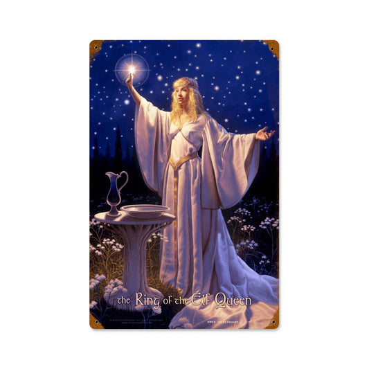 Ring of the Elf Queen, Fantasy, Vintage Metal Sign, 12 X 18 Inches