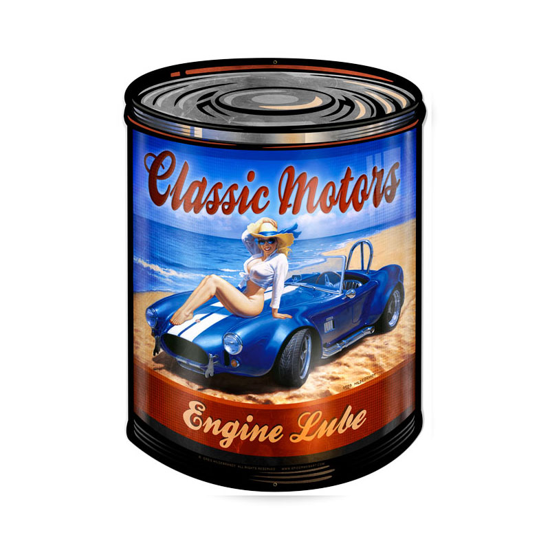 Classic Motor Cars, Automotive, Custom Metal Shape, 28 X 40 Inches