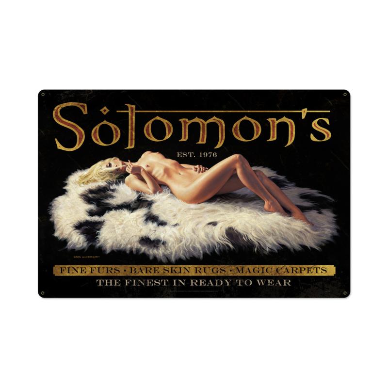 Solomons Ready To Wear, Pinup Girls, Metal Sign, 36 X 24 Inches