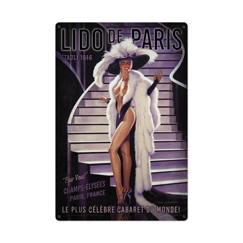 Lido de Paris, Metal Sign, Metal Sign, 24 X 36 Inches