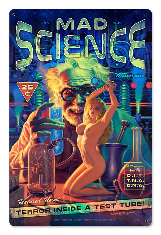 Mad Science Magazine, Featured Artists/American Beauties by Greg Hildebrandt, Satin, 12 X 18 Inches