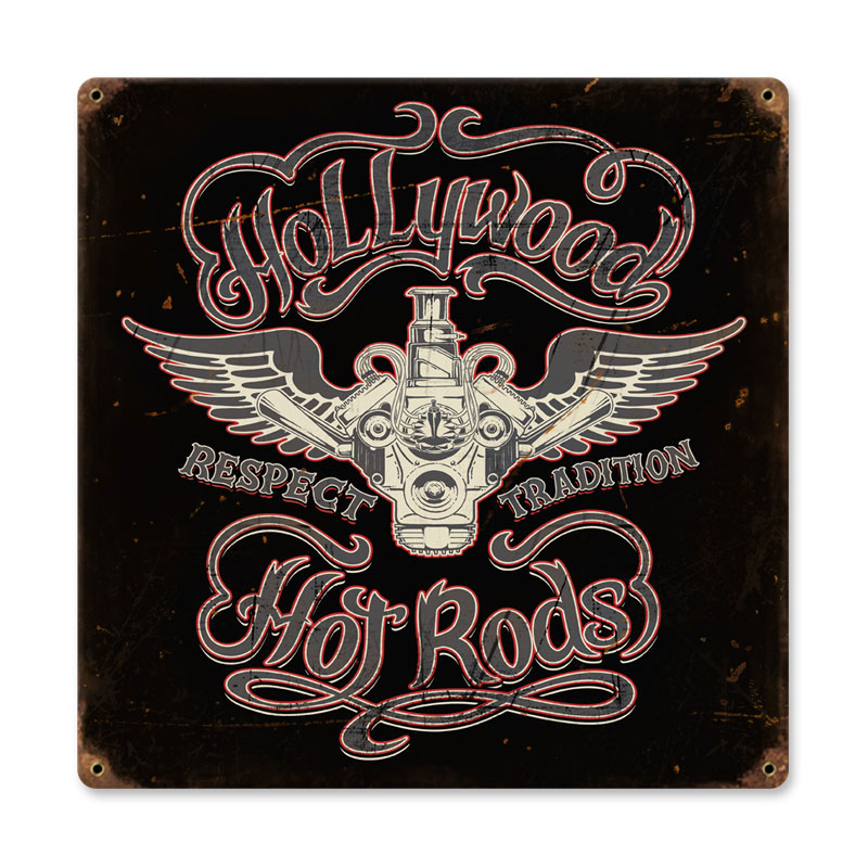Fpathead Wings, Automotive, Vintage Metal Sign, 12 X 12 Inches