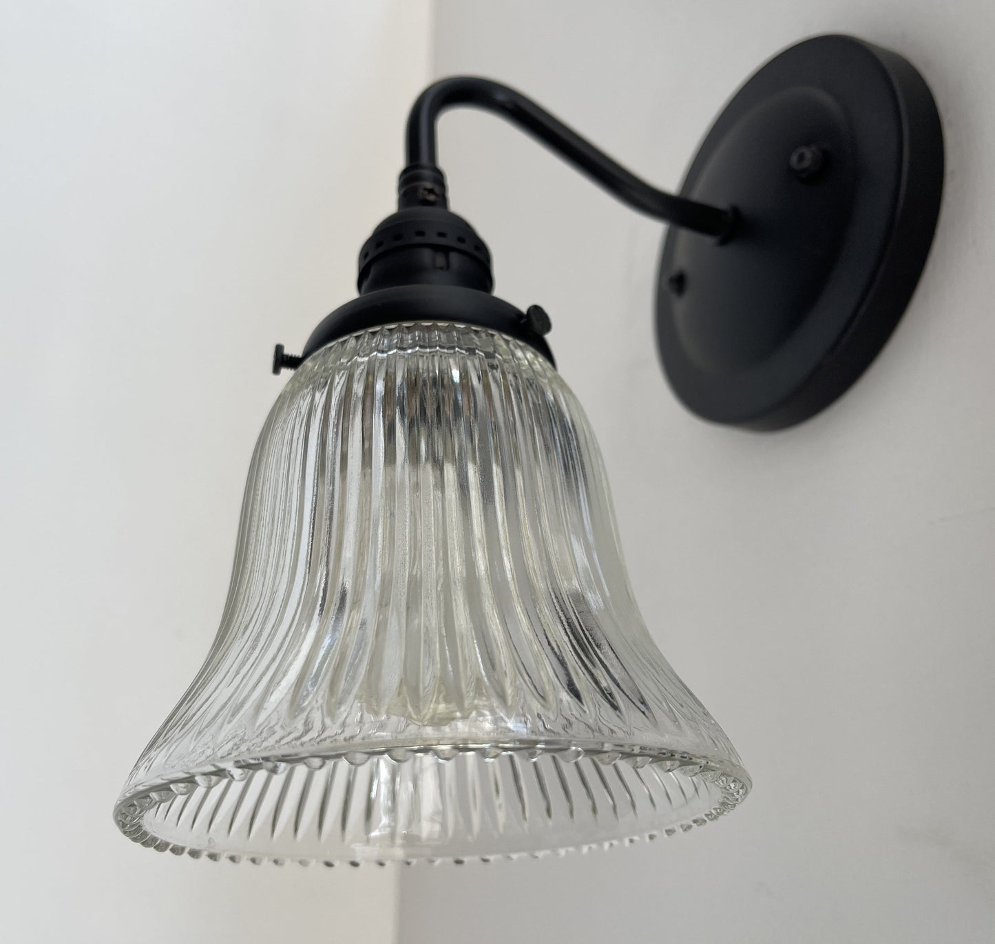 Antique Bell Glass Wall Sconces