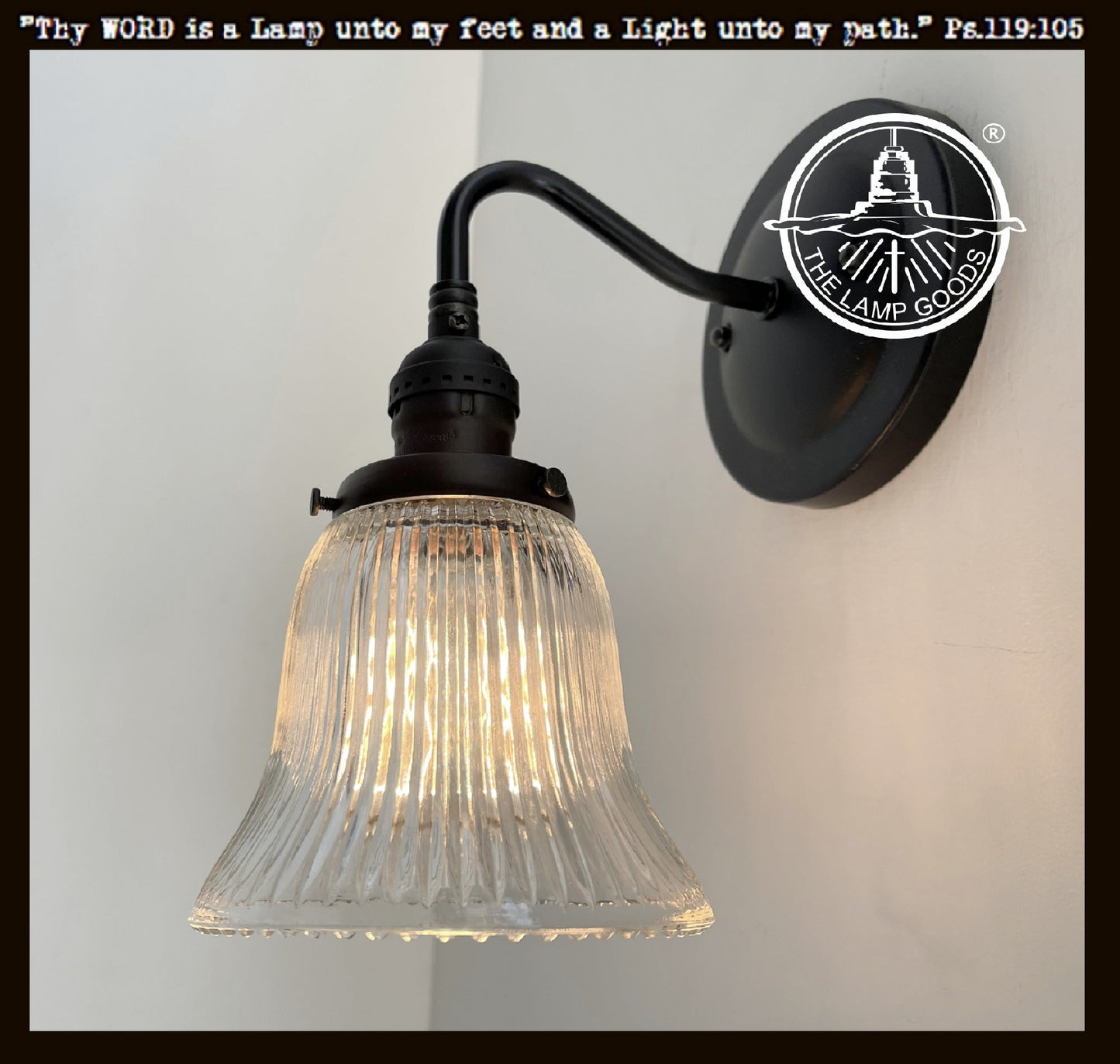 Antique Bell Glass Wall Sconces