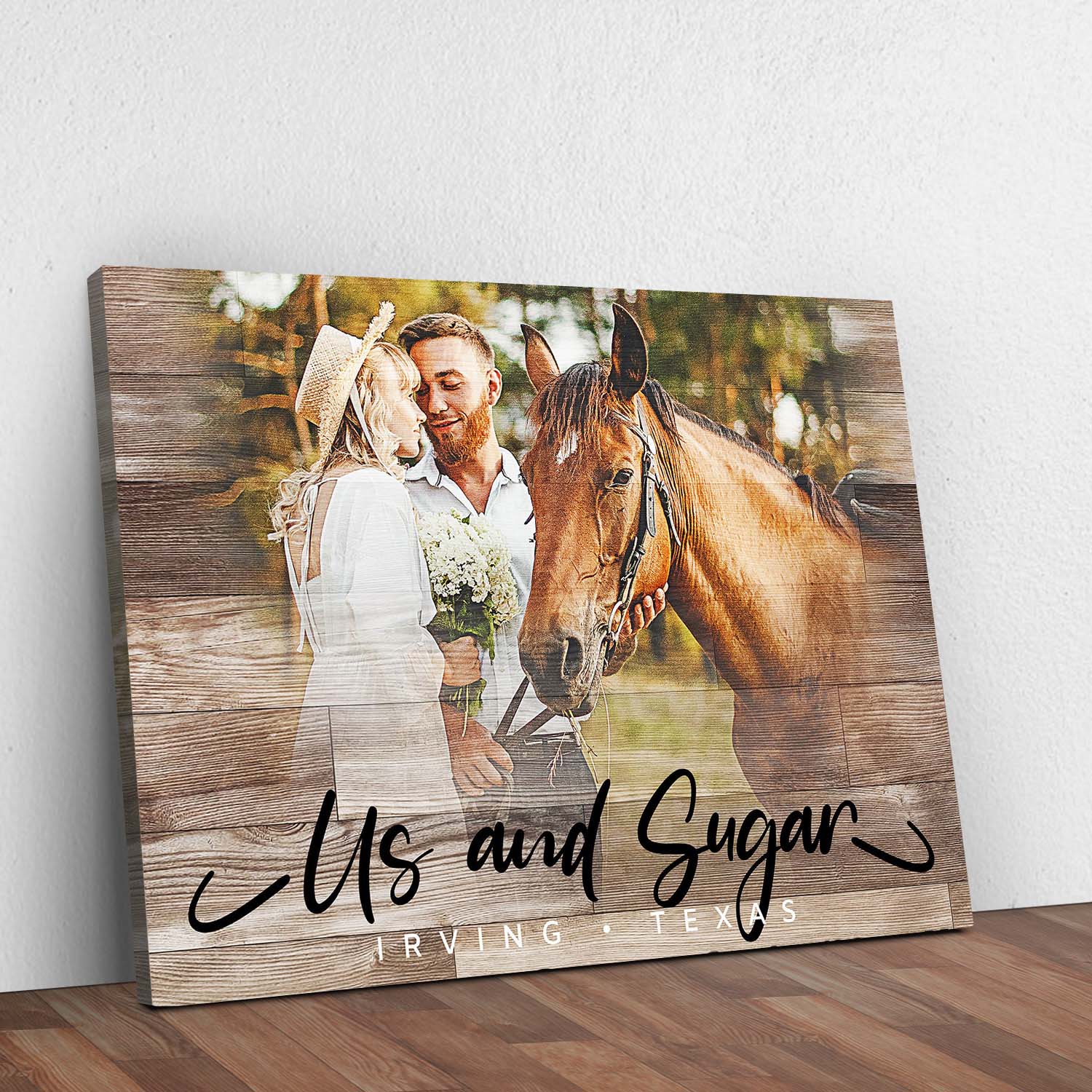 Wooden Animal Portrait Sign | Personalized Canvas Wall Art