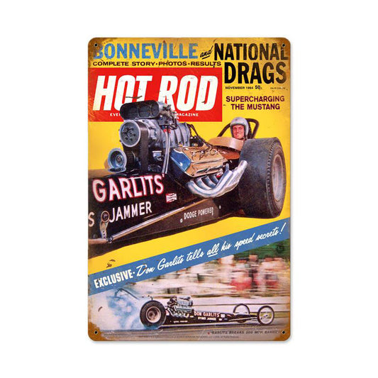 Garlits (Nov. 1964), Automotive, Vintage Metal Sign, 12 X 18 Inches