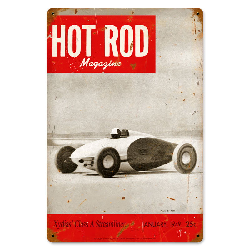 January 1949 Cover, Automotive, Vintage Metal Sign, 12 X 18 Inches