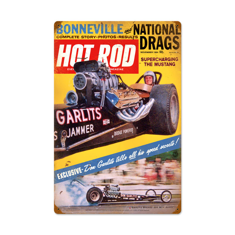 Garlits November 1964, Automotive, Vintage Metal Sign, 16 X 24 Inches