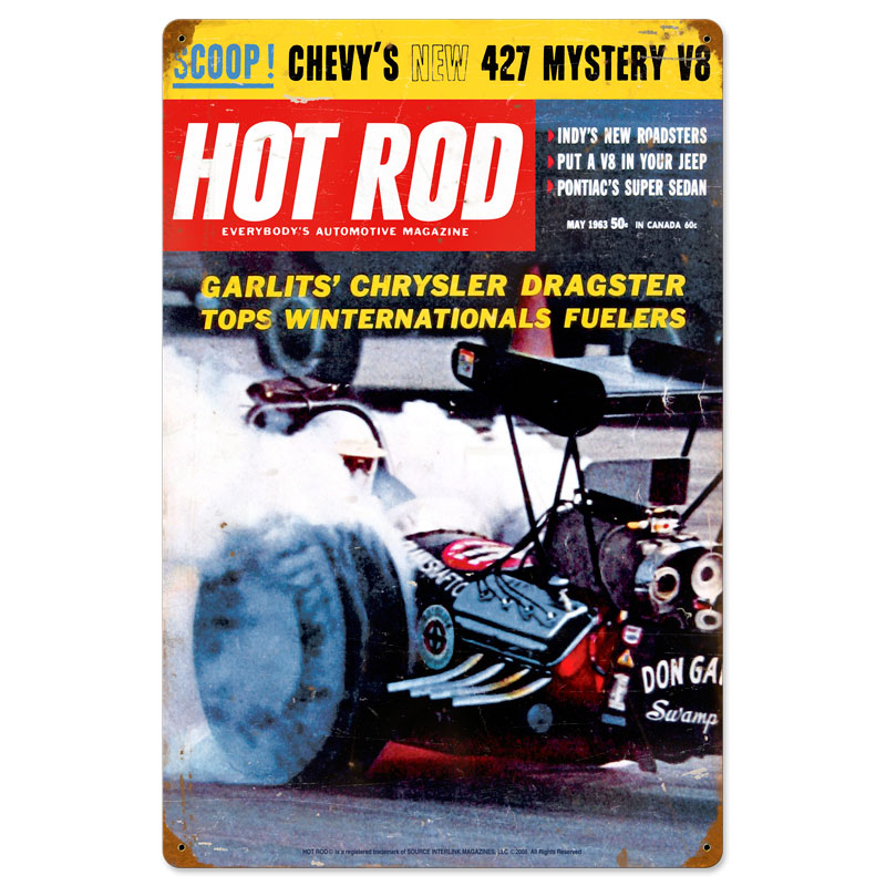 Garlits May 1963, Automotive, Vintage Metal Sign, 16 X 24 Inches