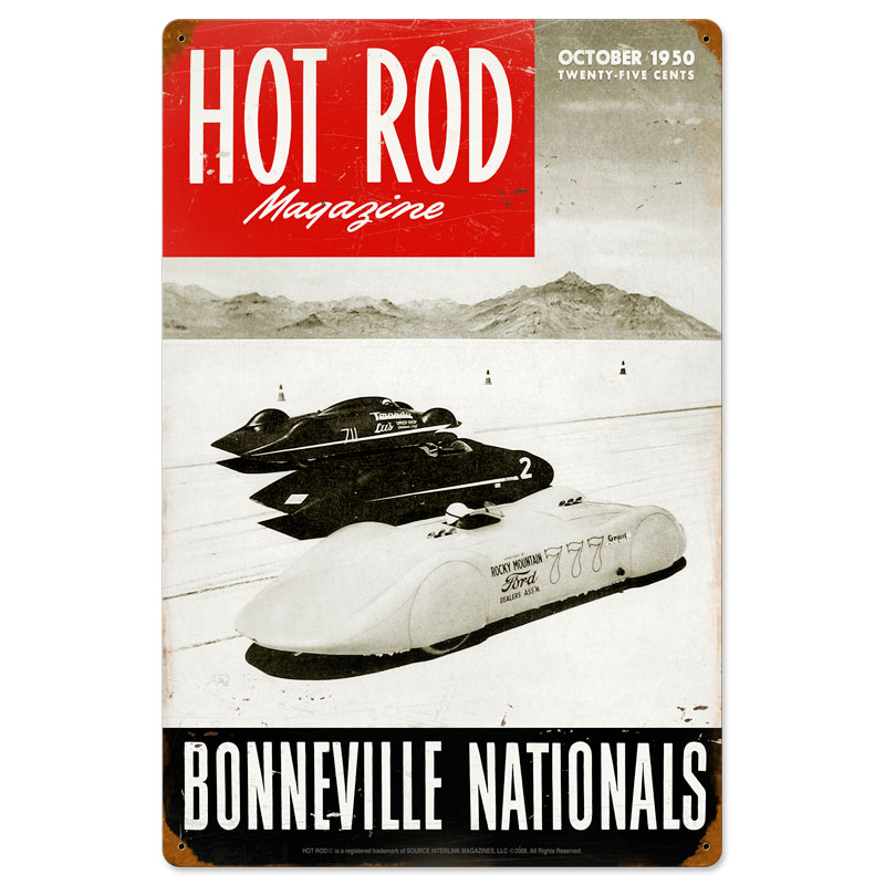 Bonneville Nationals, Automotive, Vintage Metal Sign, 16 X 24 Inches