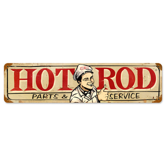 Parts and Service, Automotive, Vintage Metal Sign, 20 X 5 Inches
