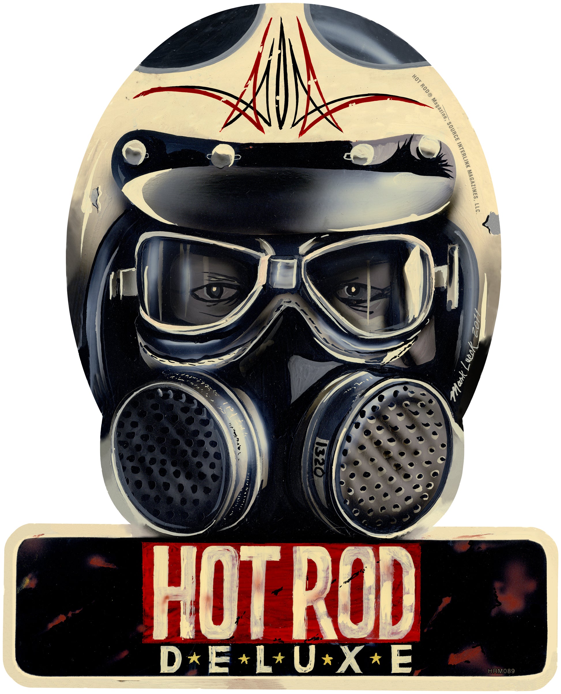 Hot Rod Deluxe, Automotive, Helmet Metal Sign, 12 X 15 Inches