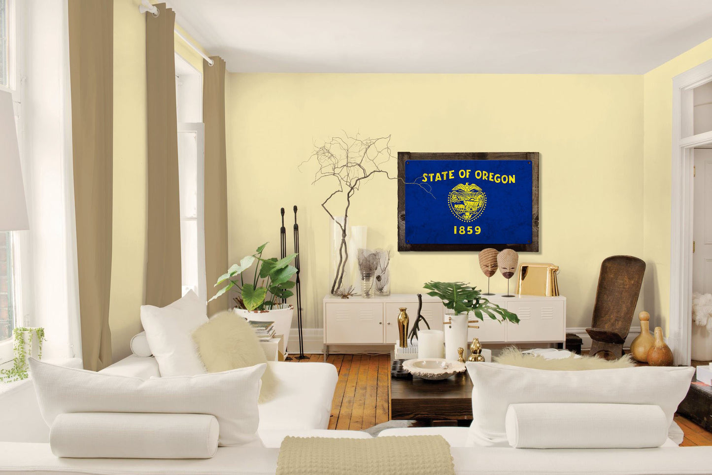 Oregon State Flag, We Love Dreamers, Metal Sign, Metal Sign, Optional Rustic Wood Frame, Wall Decor, Wall Art, FREE SHIPPING!