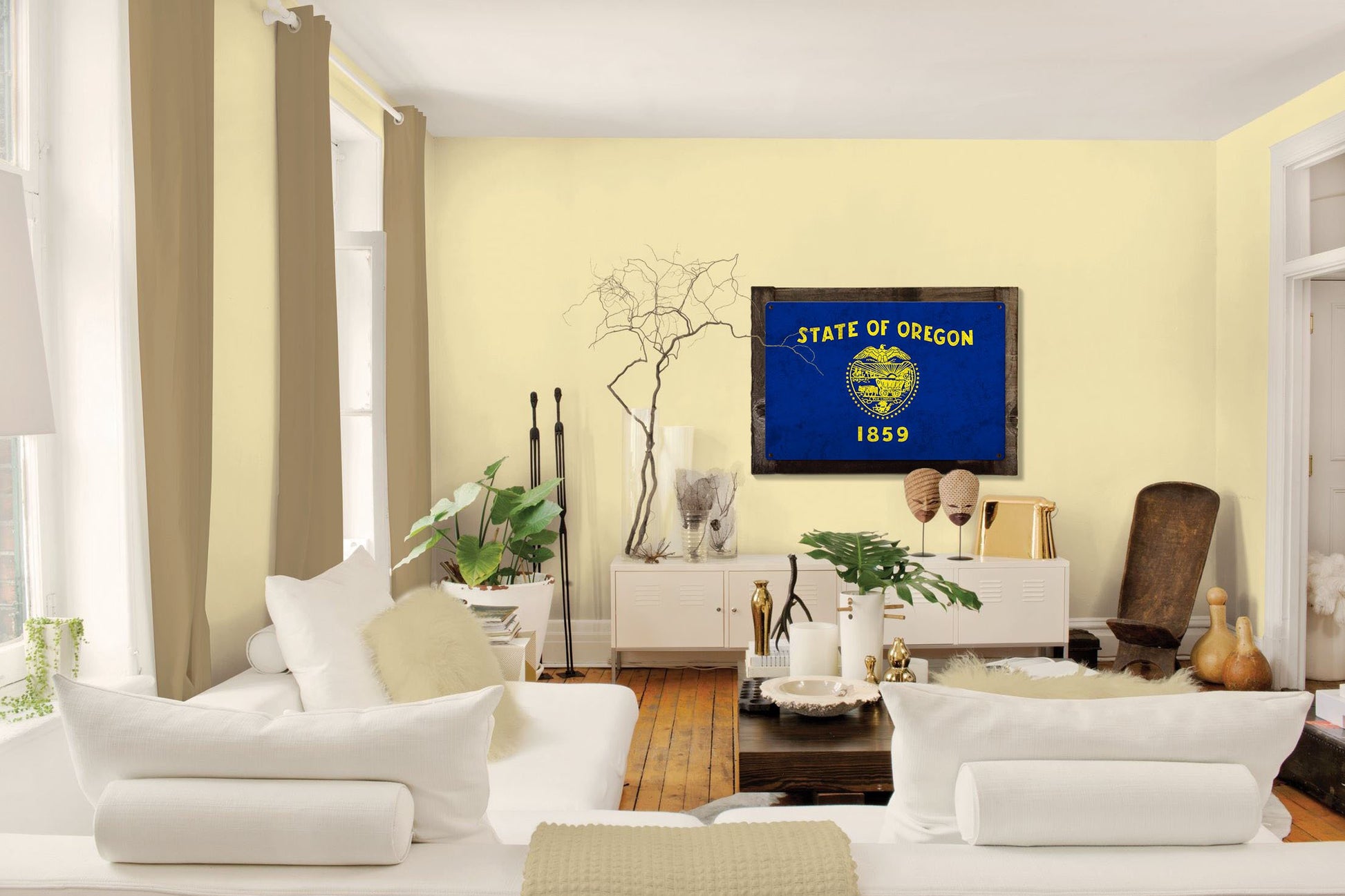 Oregon State Flag, We Love Dreamers, Metal Sign, Metal Sign, Optional Rustic Wood Frame, Wall Decor, Wall Art, FREE SHIPPING!