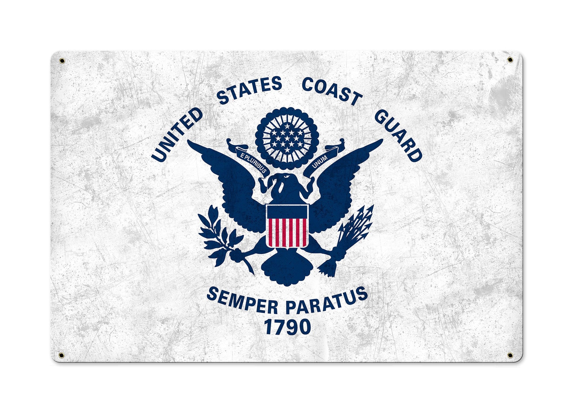 United States Coast Guard Flag, Metal Sign, Optional Rustic Wood Frame, Wall Decor, Wall Art, Vintage, Rustic, FREE SHIPPING!
