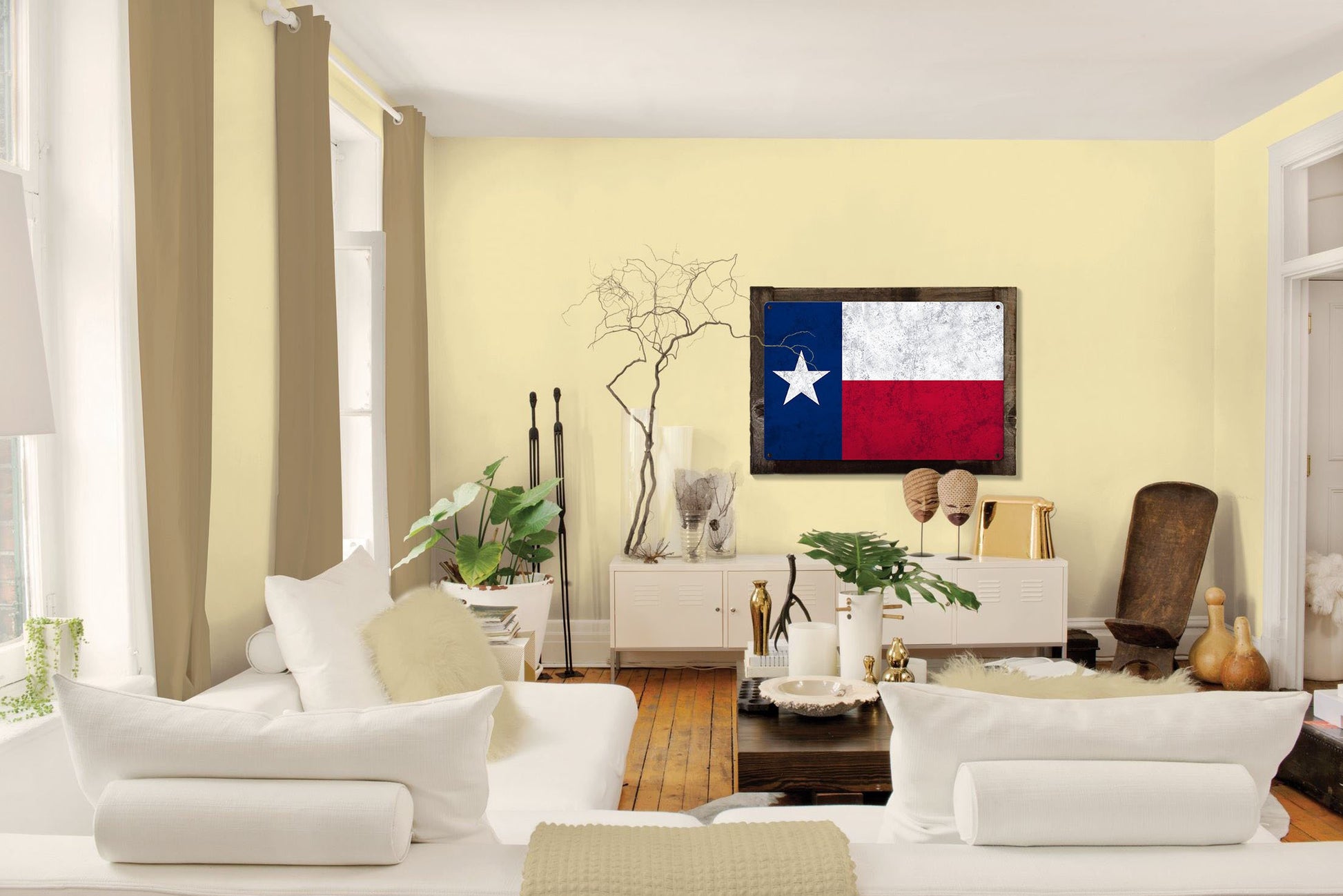 Texas State Flag, The Lone Star State, Metal Sign, Optional Rustic Wood Frame, Wall Decor, Wall Art, Vintage, Rustic, FREE SHIPPING!