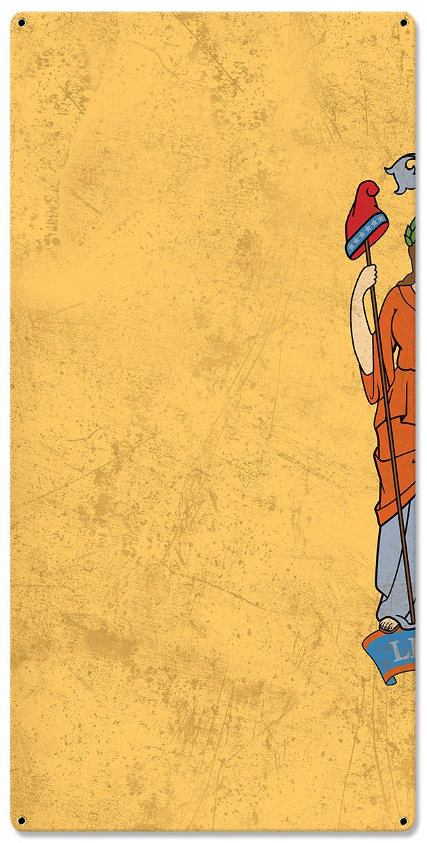 New Jersey State Flag, Liberty & Prosperity, Triptych Metal Sign, Wall Decor, Wall Art, Vintage, 54"x36"