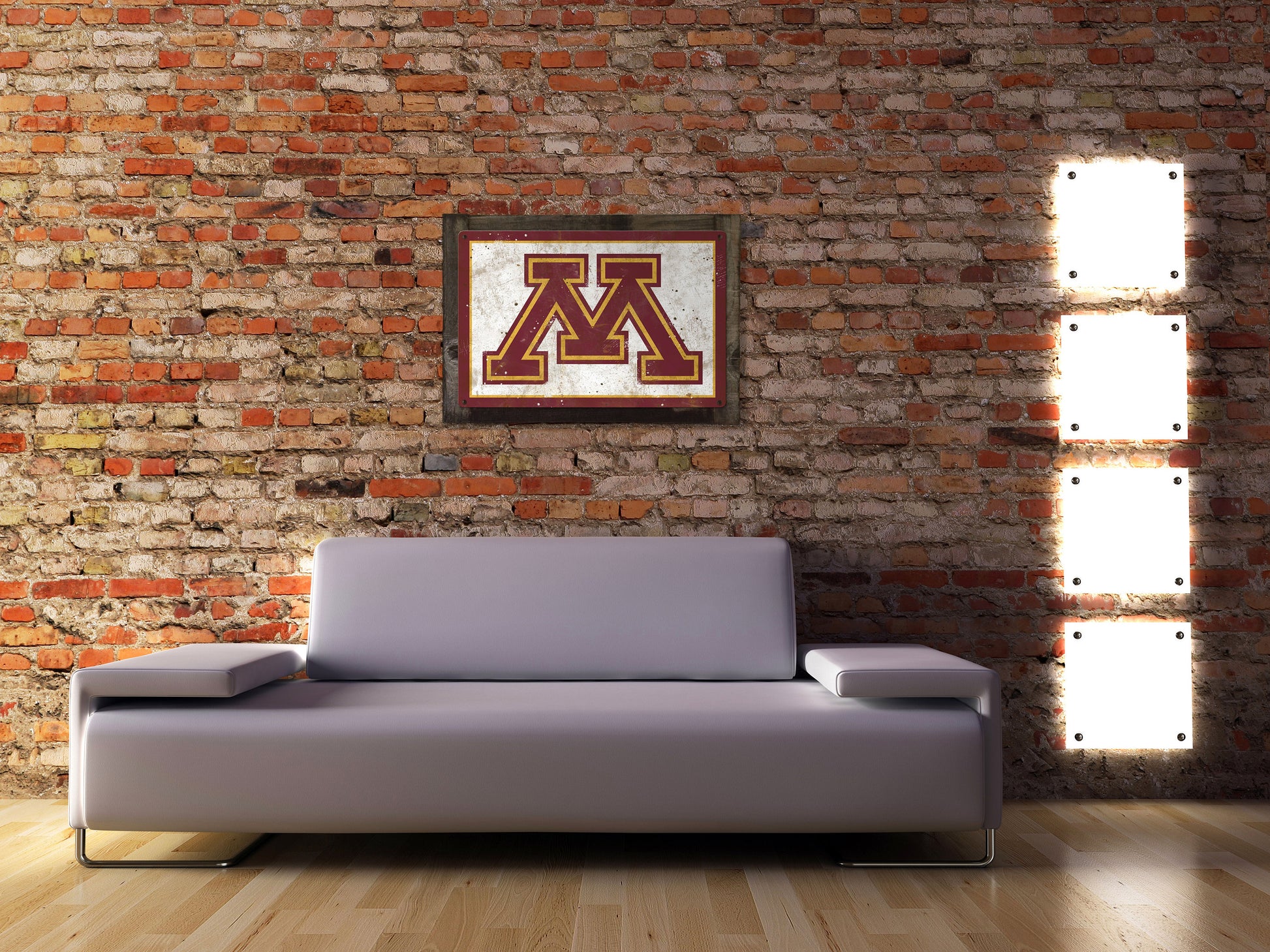 Minnesota Golden Gophers, Wall Art, Rustic Metal Sign, Optional Rustic Wood Frame, College Teams, Mascots, and Sports