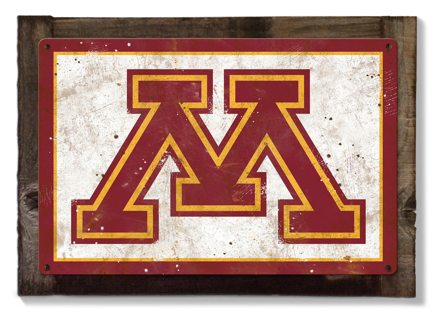Minnesota Golden Gophers, Wall Art, Rustic Metal Sign, Optional Rustic Wood Frame, College Teams, Mascots, and Sports