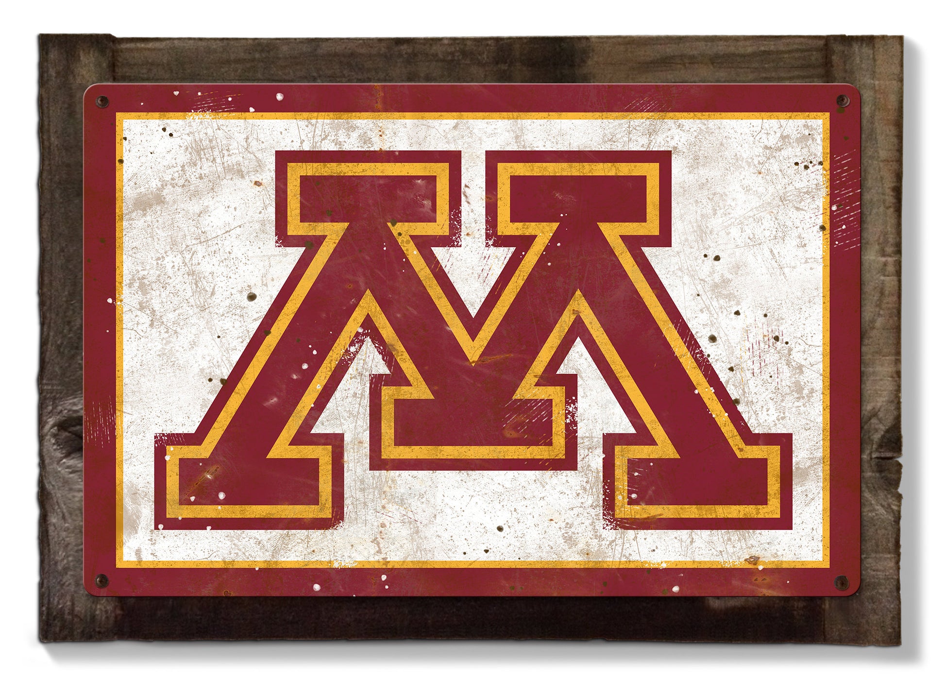 Minnesota Golden Gophers, Wall Art, Rustic Metal Sign, Optional Rustic Wood Frame, College Teams, Mascots, and Sports