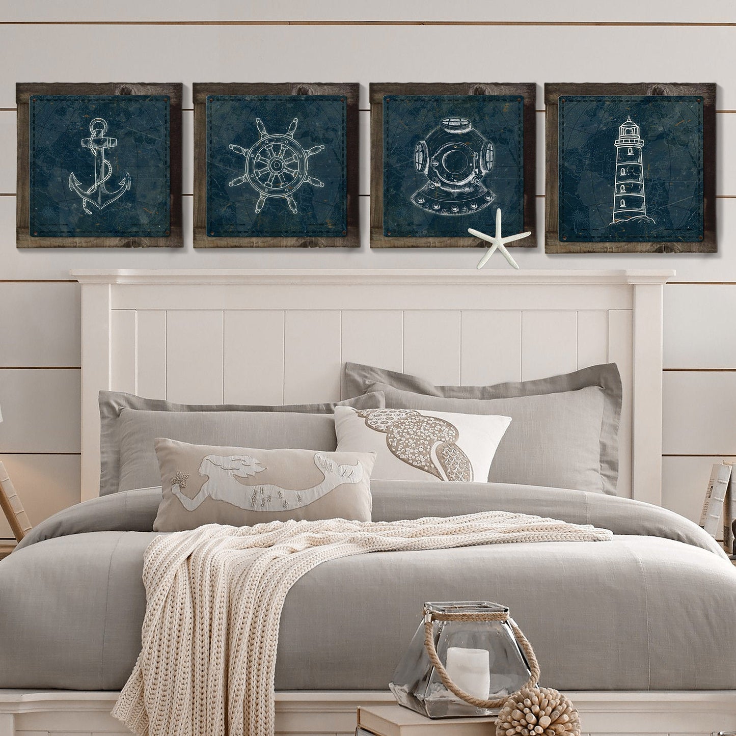 Vintage Scuba Diver Mask, METAL Sign, Optional Reclaimed BarnWood Frame, American Steel, Wall Decor, Wall Art, Vintage