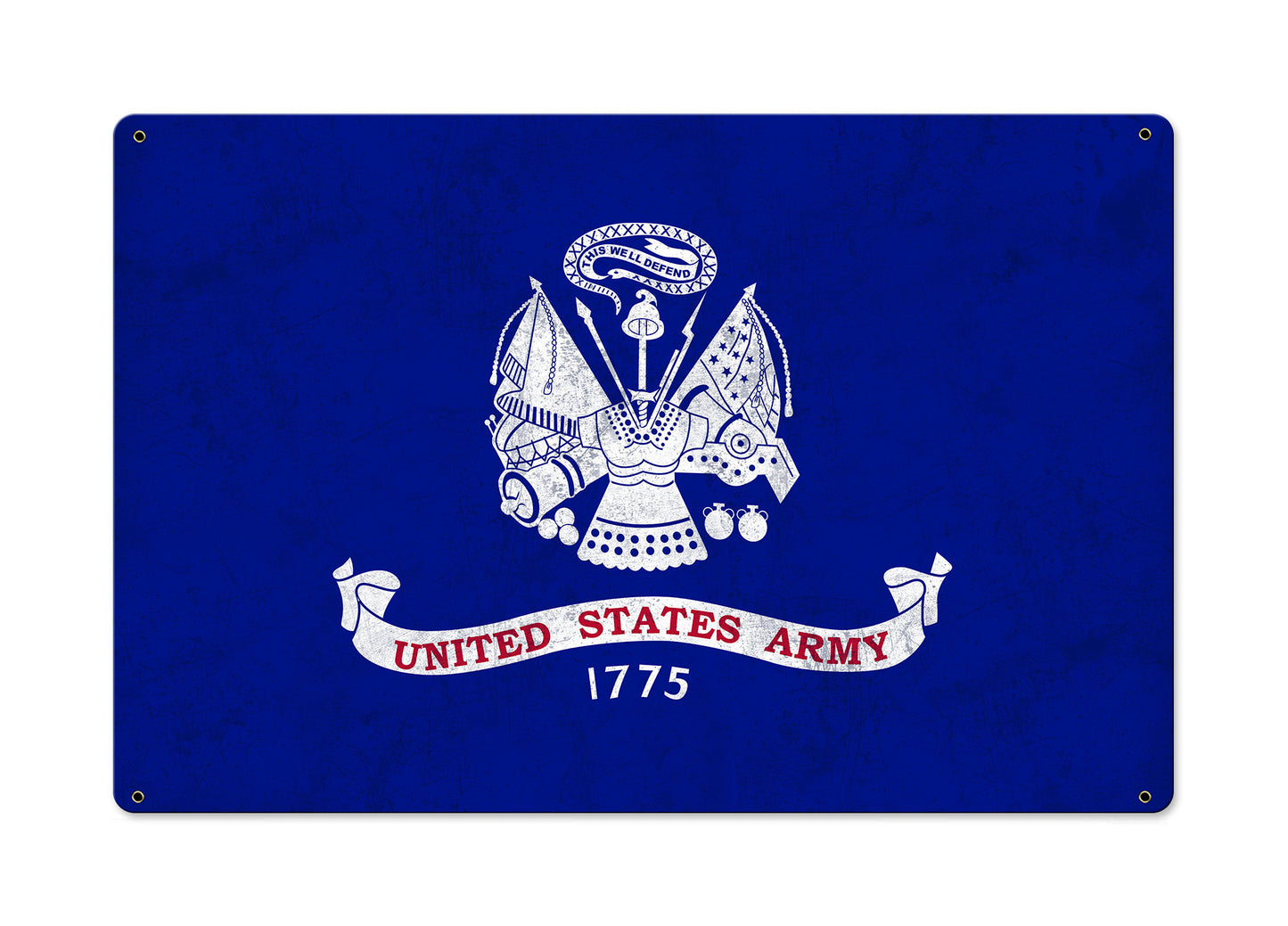 United States Army Field Flag, Armed Forces, Metal Sign, Optional Rustic Wood Frame, Wall Decor, Wall Art, Vintage, Rustic