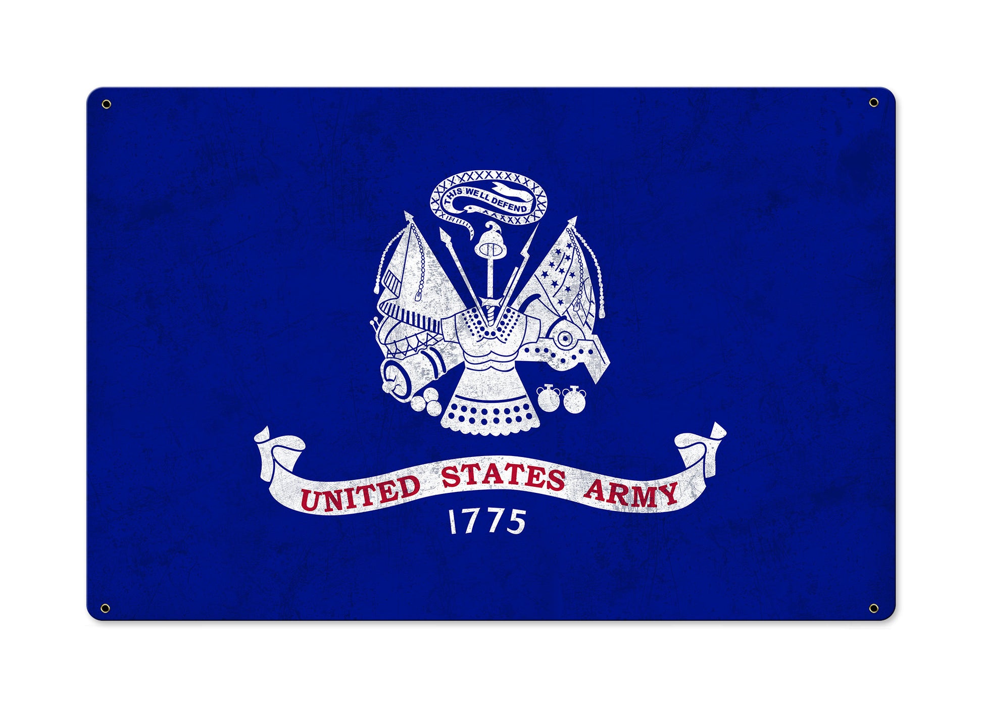 United States Army Field Flag, Armed Forces, Metal Sign, Optional Rustic Wood Frame, Wall Decor, Wall Art, Vintage, Rustic