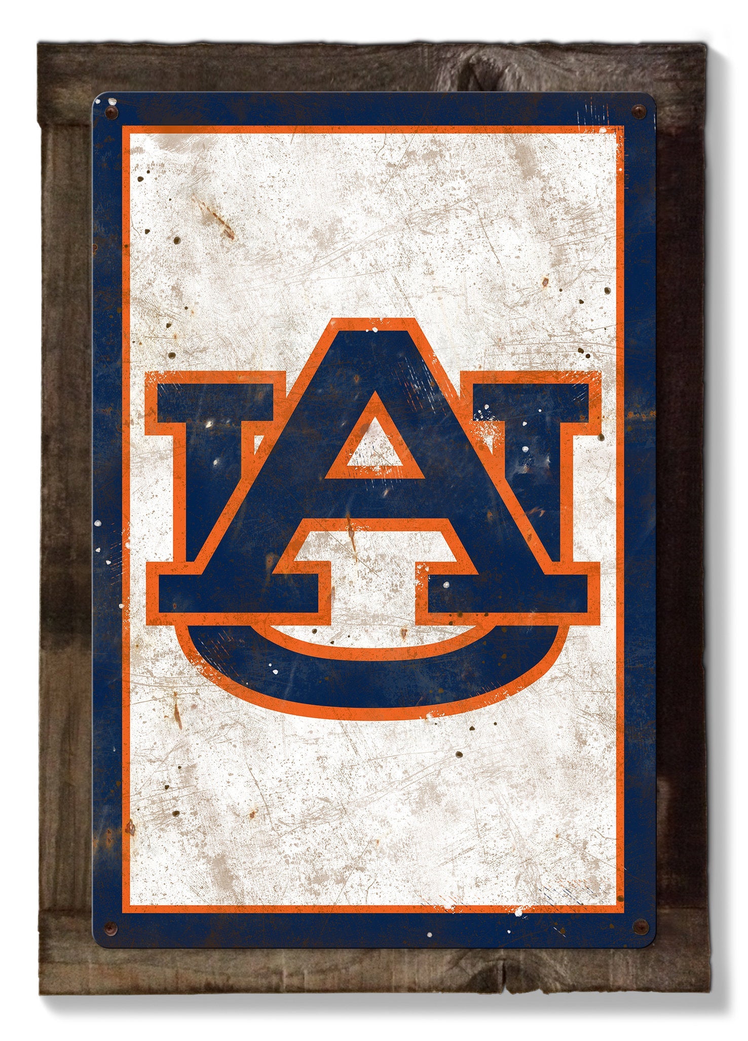 Auburn Tigers, Wall Art, Rustic Metal Sign, Optional Rustic Wood Frame, College Teams, Mascots, and Sports
