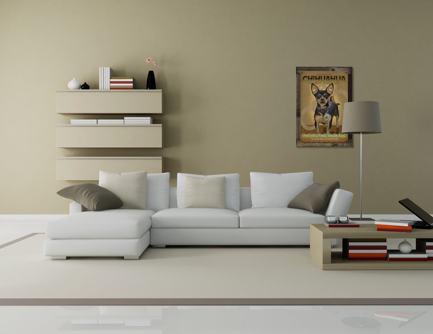 Chihuahua, Dog, METAL Sign, Optional Reclaimed BarnWood Frame, American Steel, Wall Decor, Wall Art, Vintage