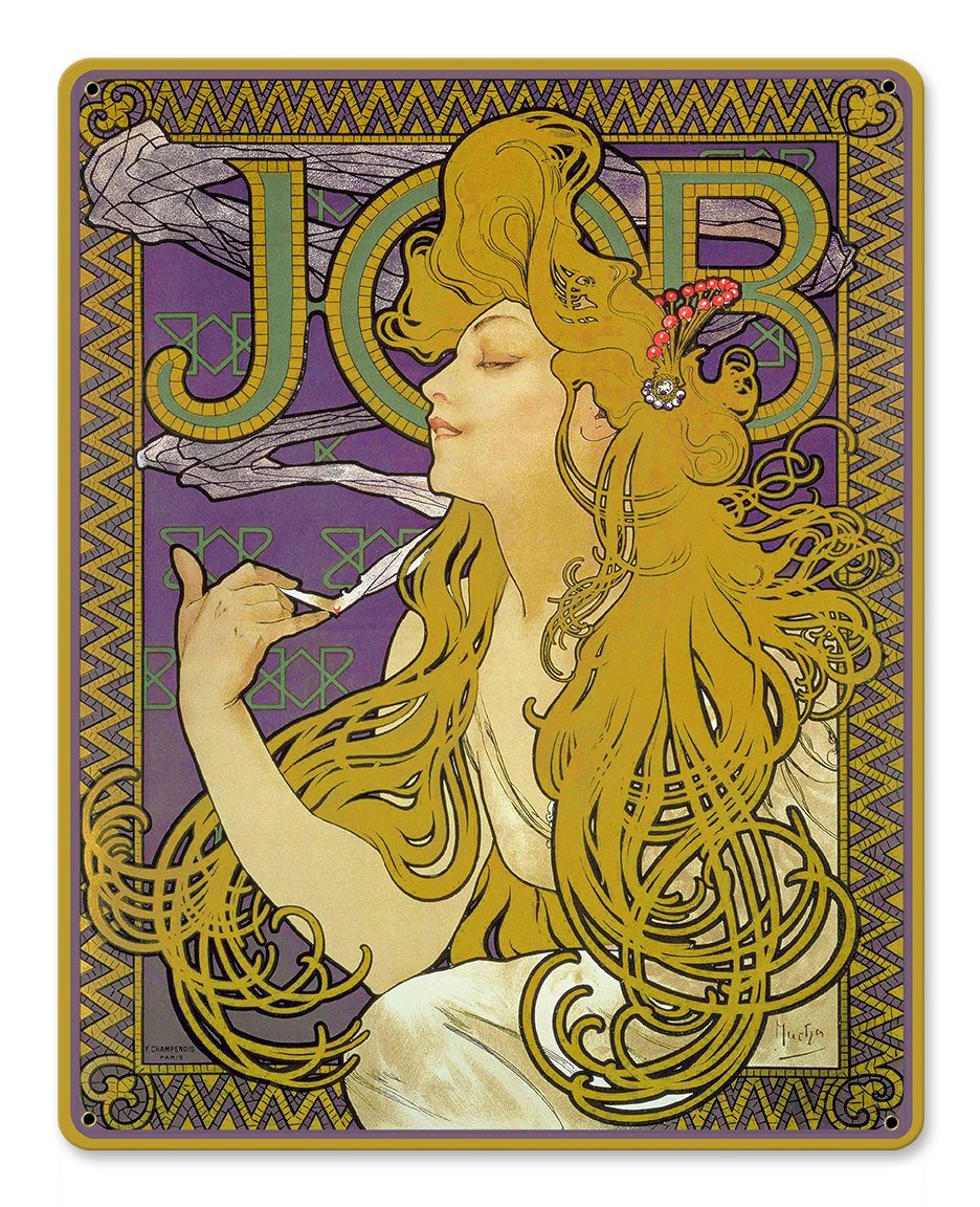 Mucha Jobs, Rolling Papers, Metal Sign12"x15"