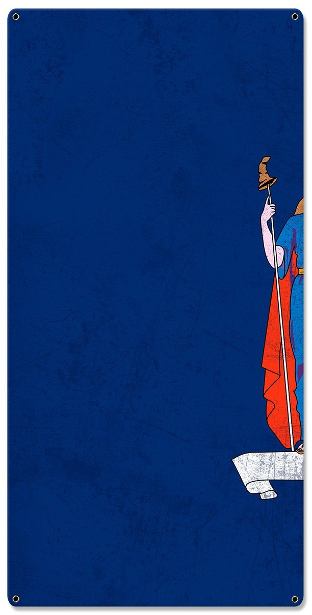 New York State Flag, I Love New York, Empire State, Triptych Metal Sign, Wall Decor, Wall Art, Vintage, 54"x36"