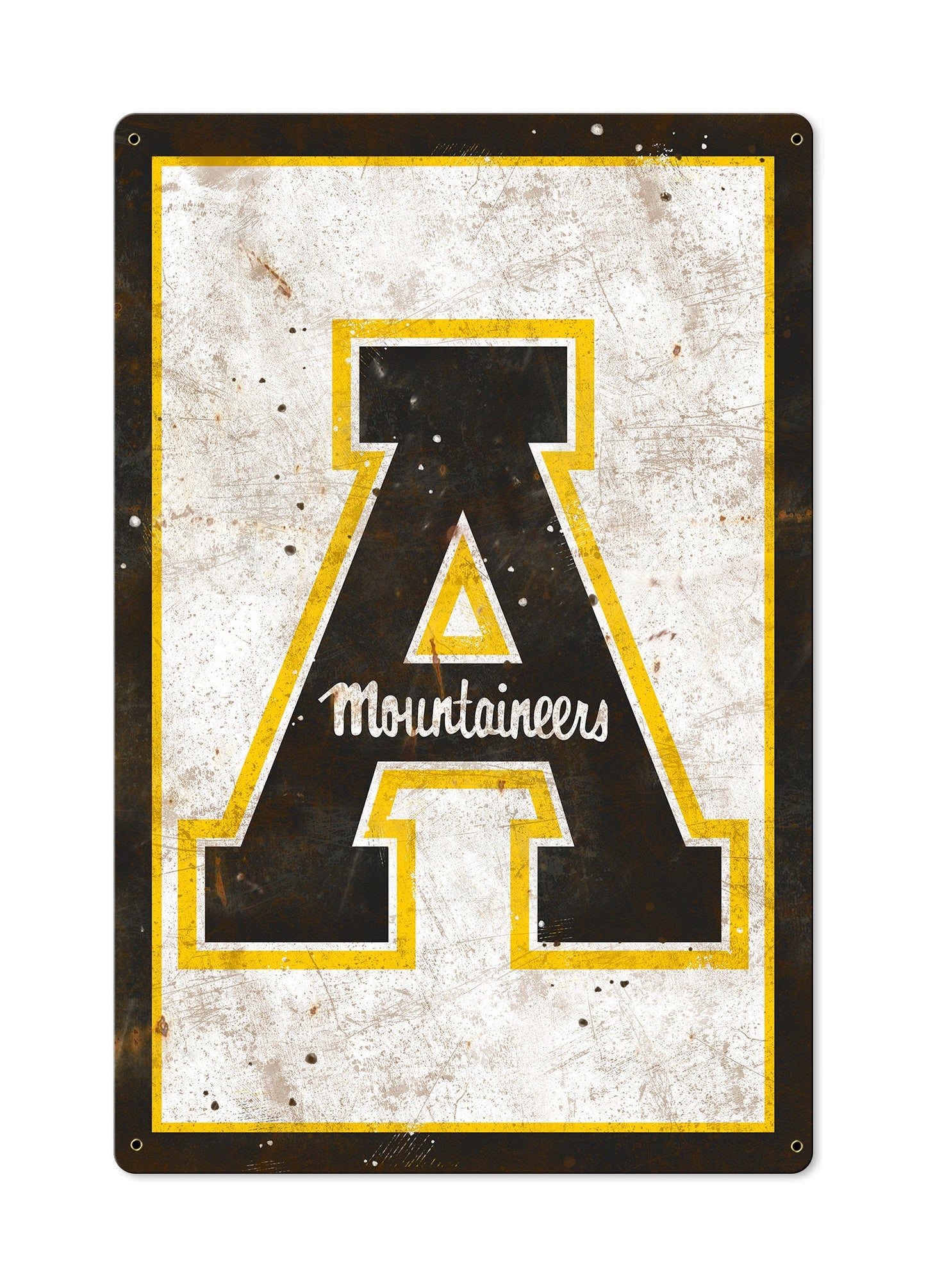 Appalachian State Mountaineers, Wall Art, Rustic Metal Sign, Optional Rustic Wood Frame, College Teams, Mascots, and Sports