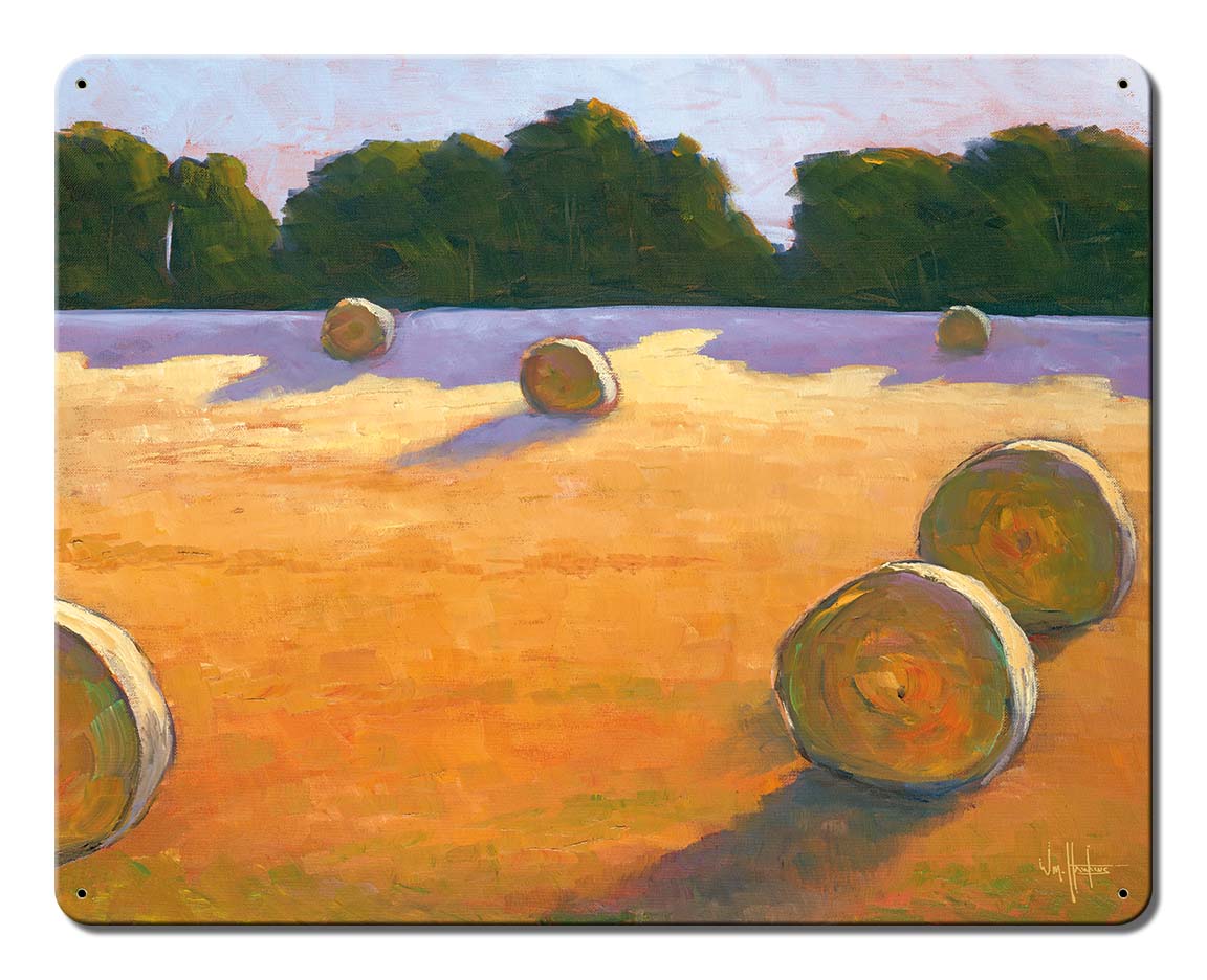 While The Hay Shines Vintage Sign, Barn and Country, Metal Sign, Wall Art, 15 X 12 Inches