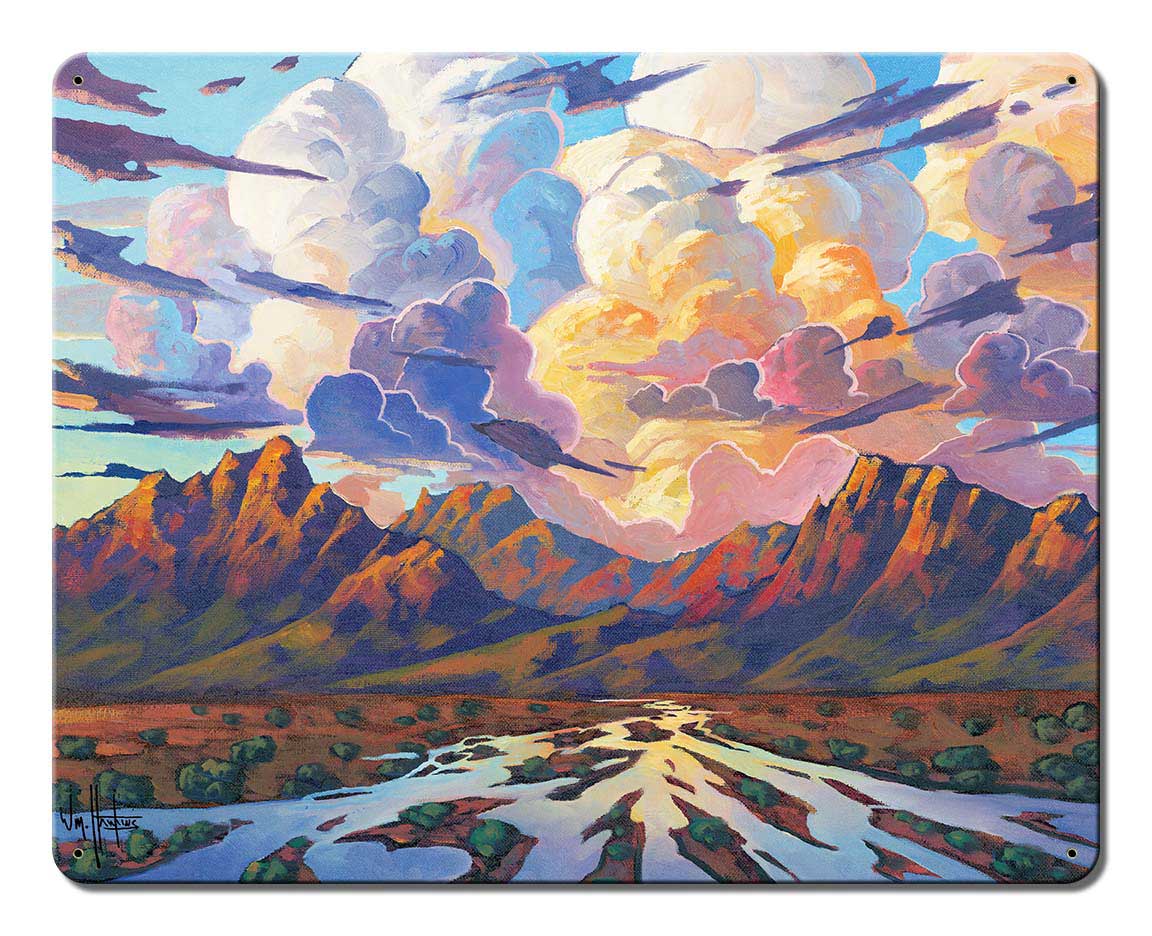 The Desert Will Live Vintage Sign, Barn and Country, Metal Sign, Wall Art, 15 X 12 Inches