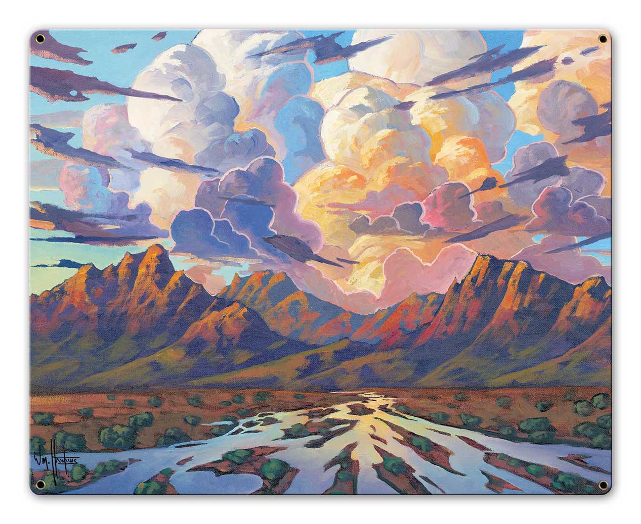 The Desert Will Live Vintage Sign, Barn and Country, Metal Sign, Wall Art, 20 X 16 Inches