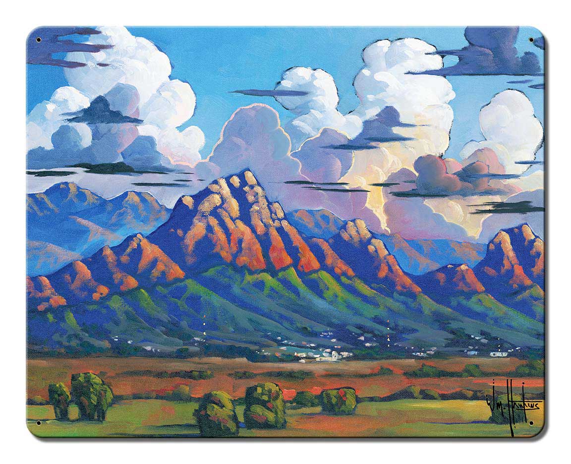 The Heavens Declare Vintage Sign, Barn and Country, Metal Sign, Wall Art, 15 X 12 Inches