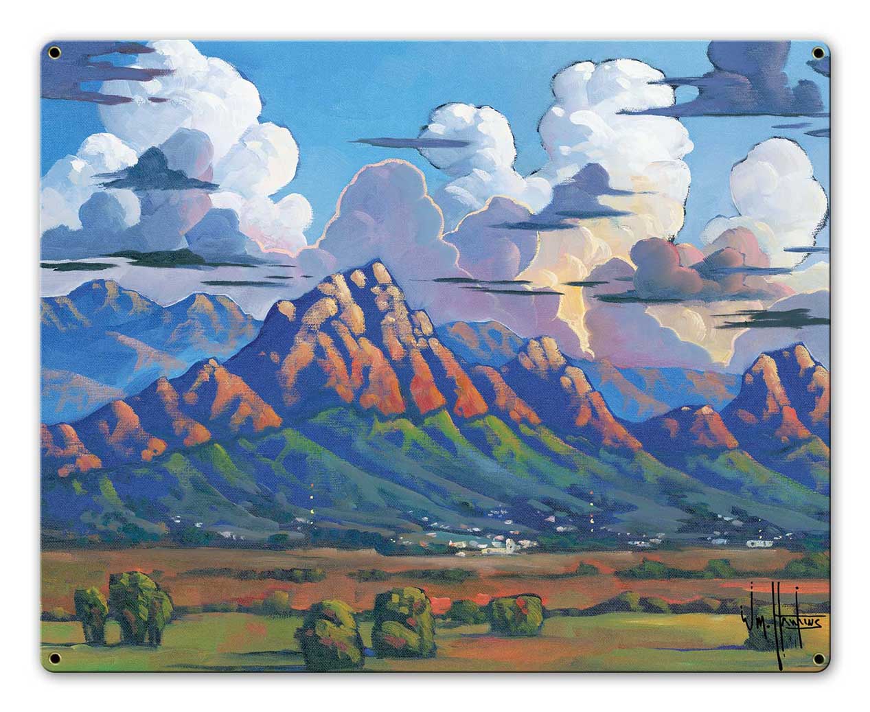 The Heavens Declare Vintage Sign, Barn and Country, Metal Sign, Wall Art, 20 X 16 Inches