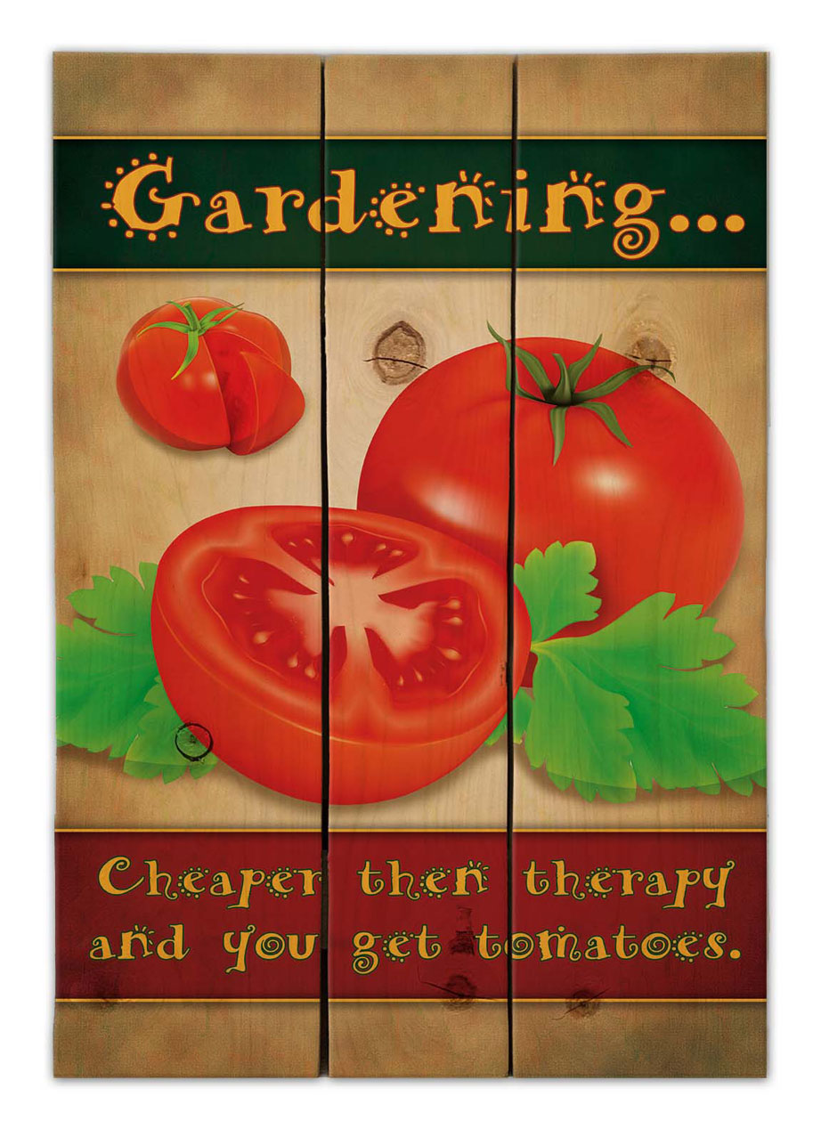 Gardening Cheaper Than Therapy Vintage Sign, Wood Signs, Metal Sign, Wall Art, 14 X 20 Inches