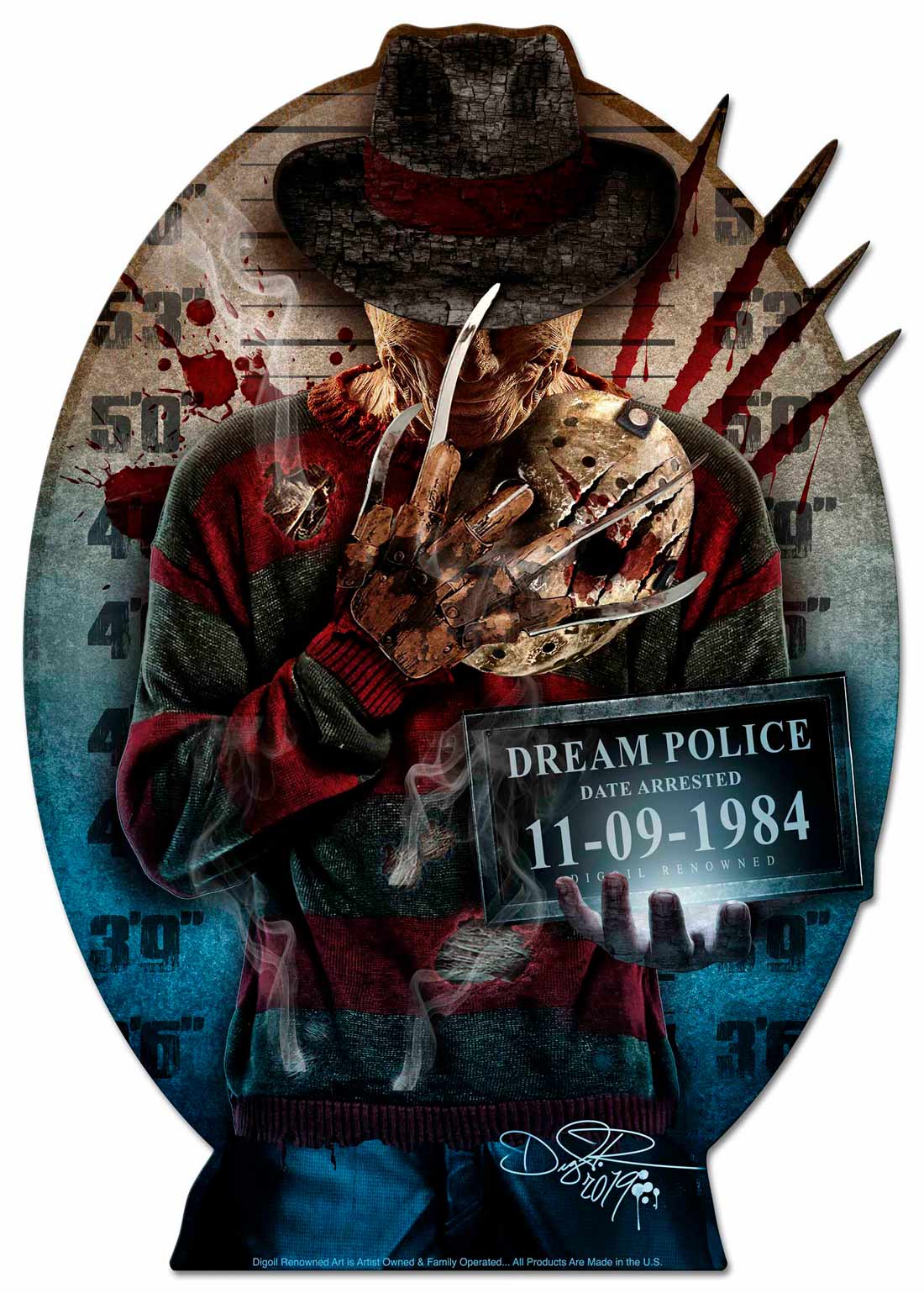 DIG003 - FREDDY, Patriotic, Metal Sign, Wall Art, 28 X 40 Inches