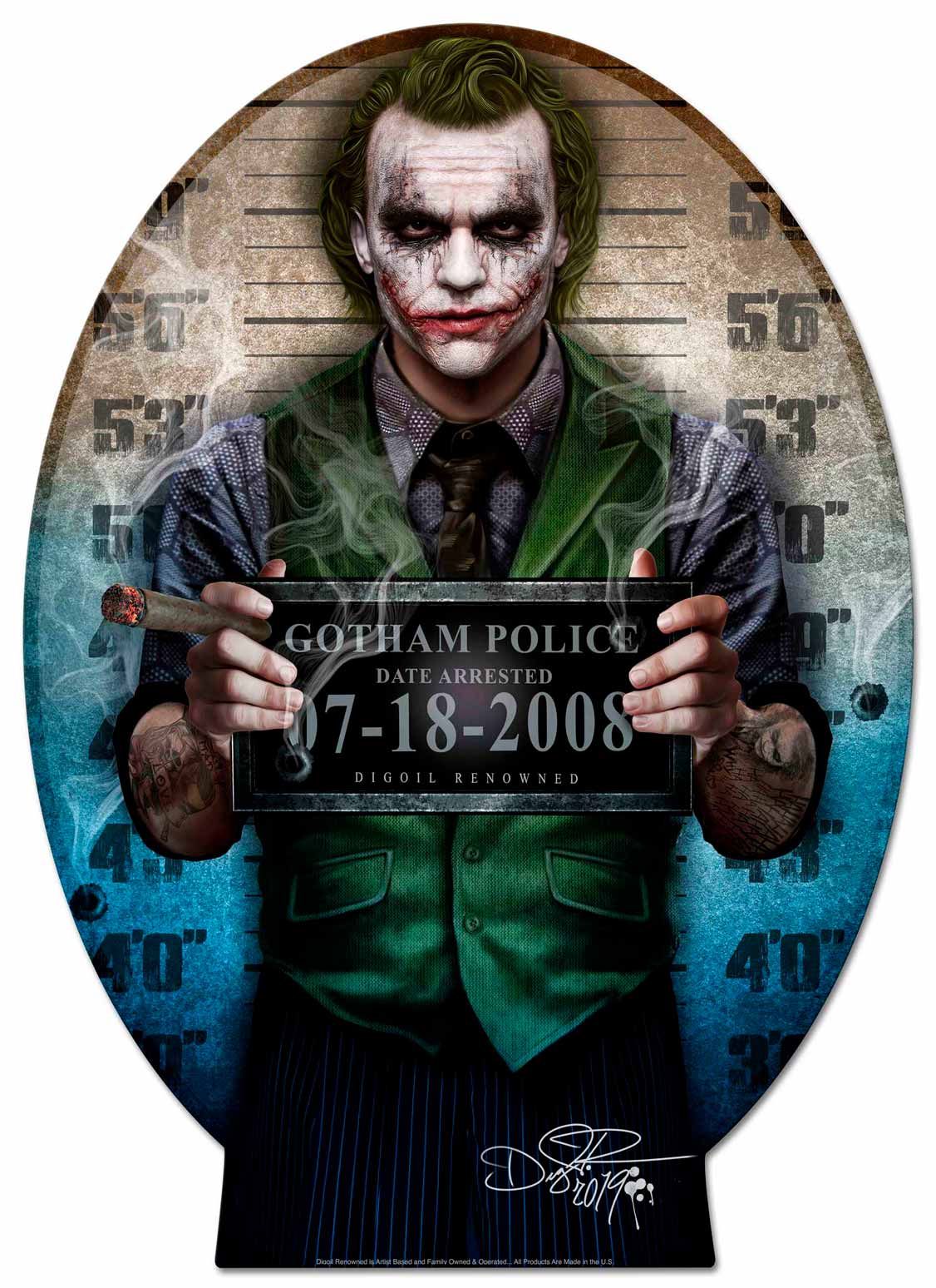 DIG005 - JKR HEATH, Patriotic, Metal Sign, Wall Art, 29 X 40 Inches