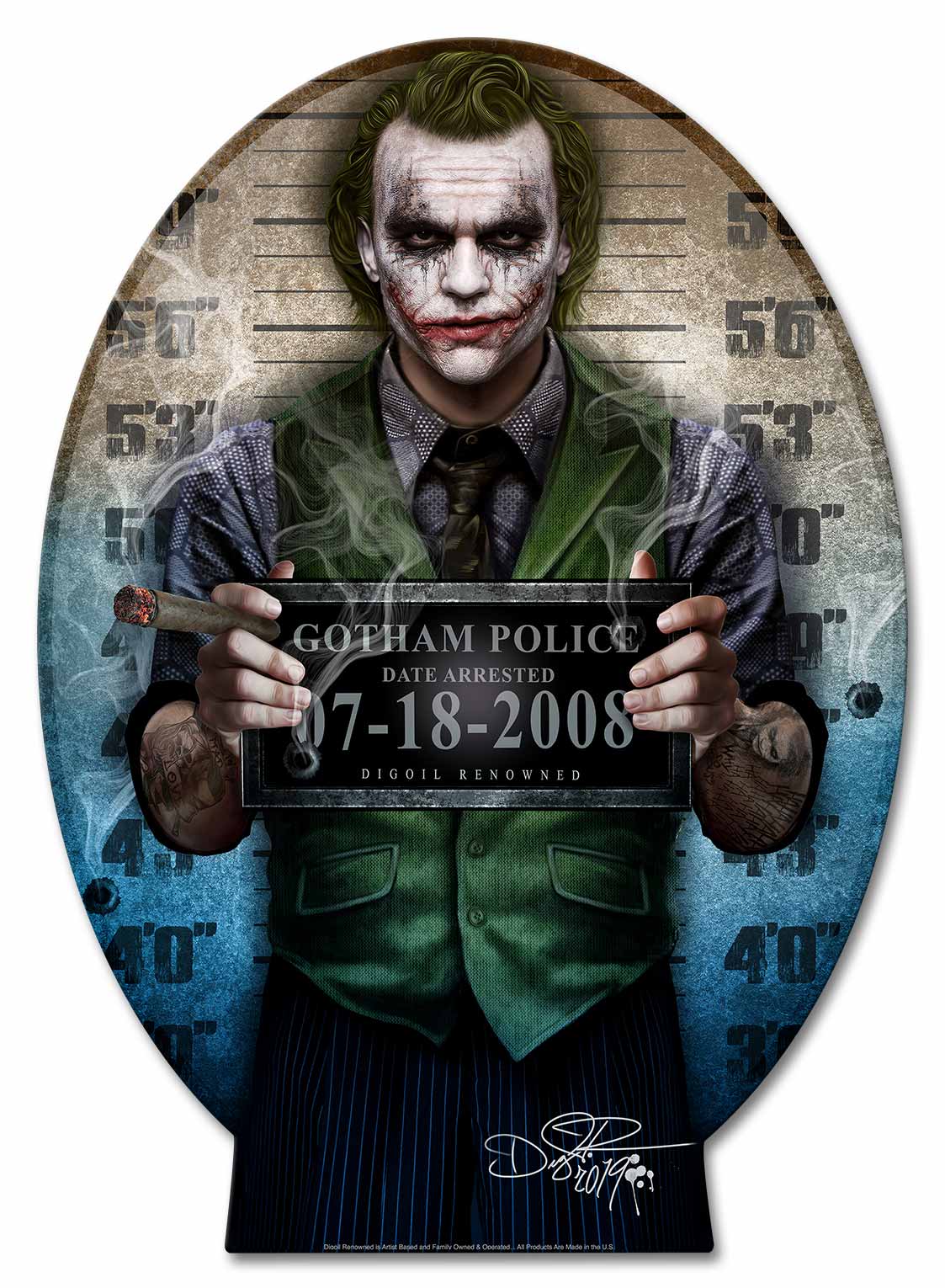 DIG006 - JKR HEATH, Patriotic, Metal Sign, Wall Art, 15 X 20 Inches