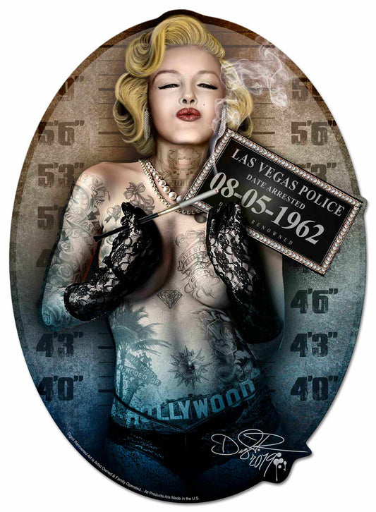 DIG009 - MARL MUGSHOT, Patriotic, Metal Sign, Wall Art, 29 X 40 Inches