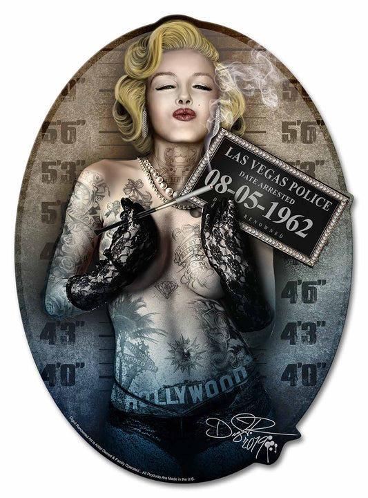 DIG010 - MARL MUGSHOT, Patriotic, Metal Sign, Wall Art, 15 X 20 Inches