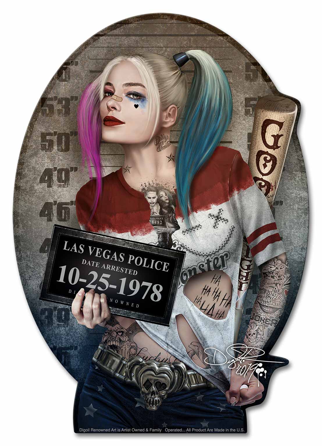 DIG012 - DADDYS GIRL, Patriotic, Metal Sign, Wall Art, 14 X 20 Inches