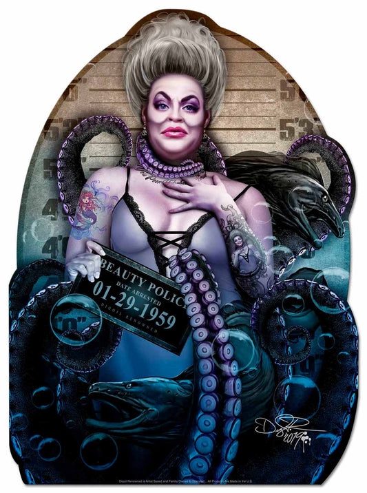 DIG013 - SEA WITCH, Patriotic, Metal Sign, Wall Art, 30 X 40 Inches