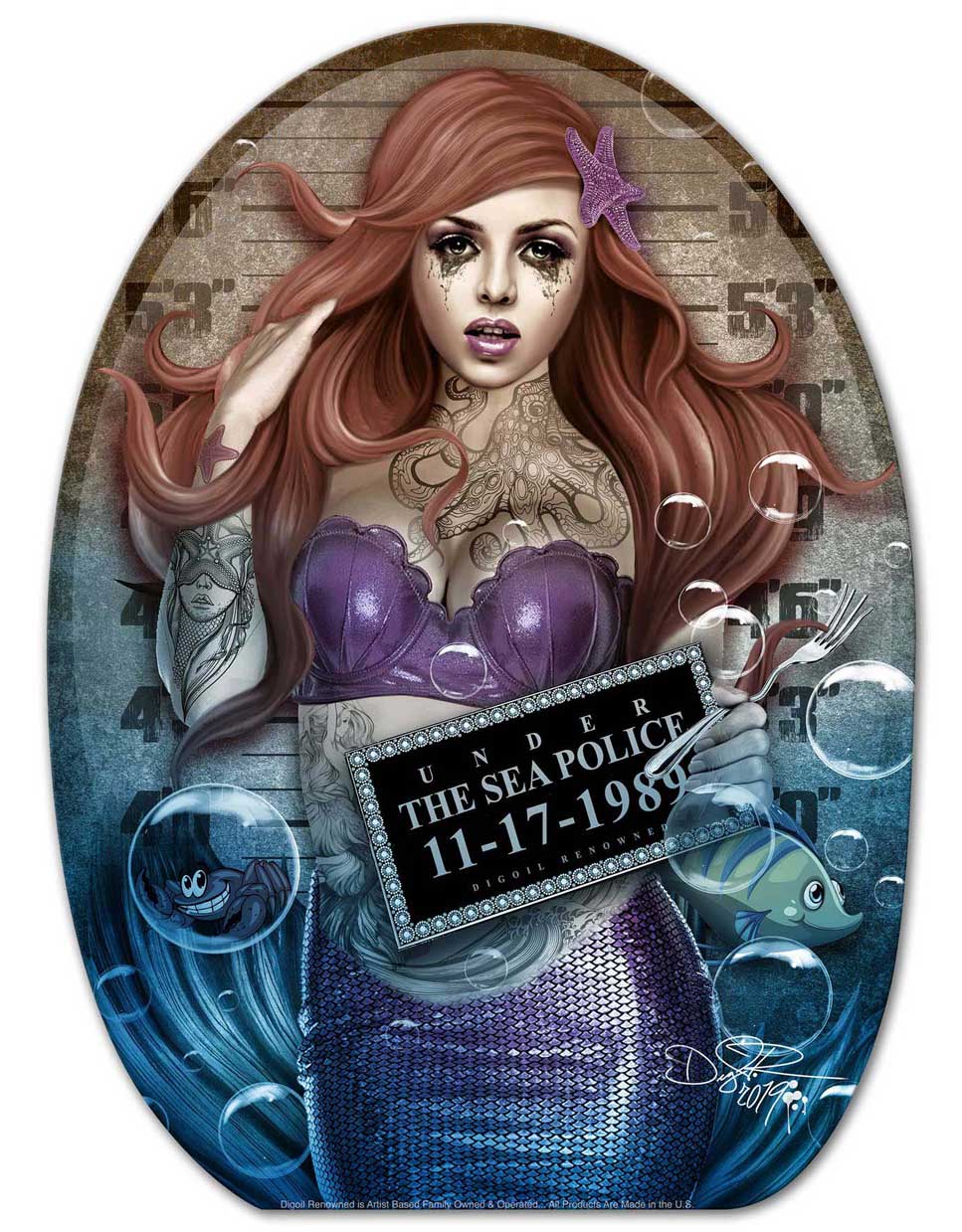 DIG002 - UNDER THE SEA, Patriotic, Metal Sign, Wall Art, 15 X 20 Inches