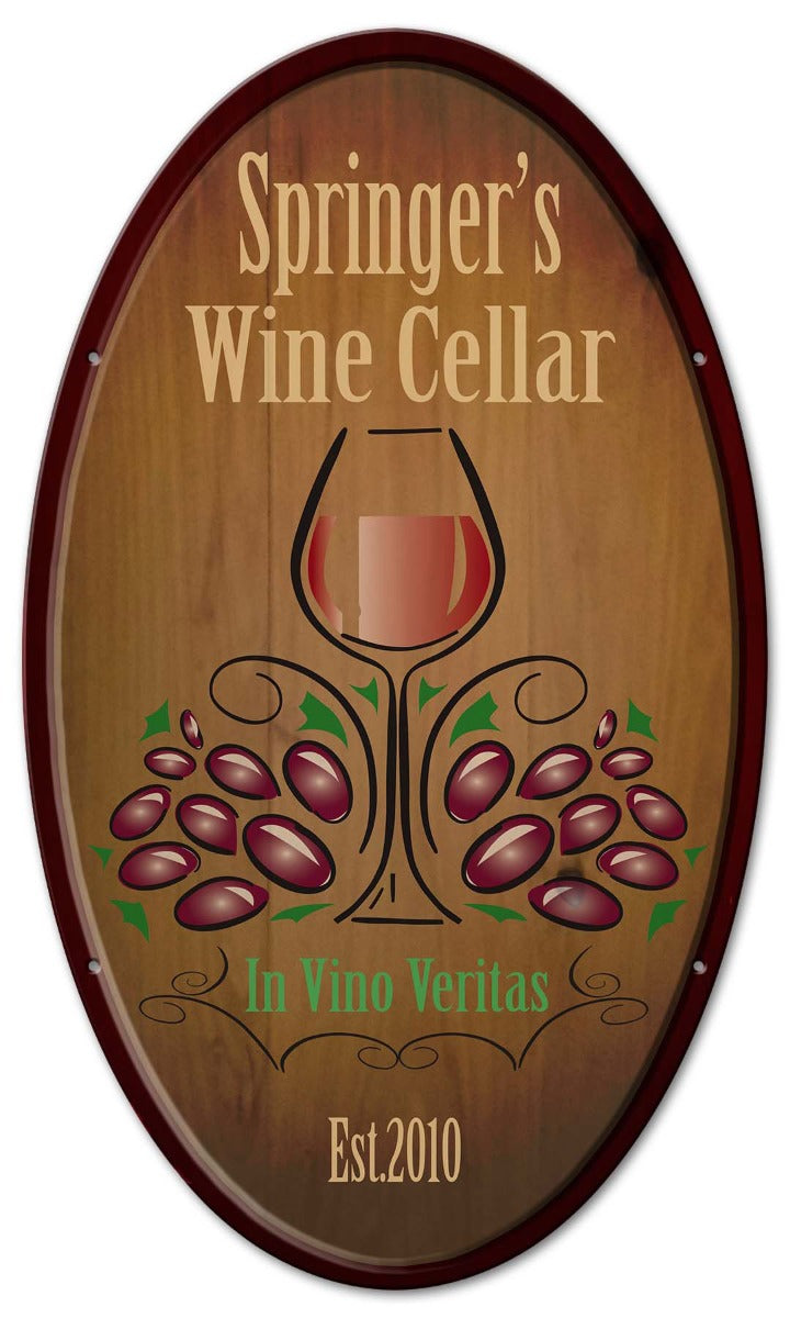 Wine Cellar Vintage Sign, New Products, Metal Sign, Wall Art, 14 X 24 Inches